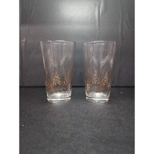 Dansk Golden Pines Holiday Highball Tumblers, Set of 2, Barware, Holiday Glasses